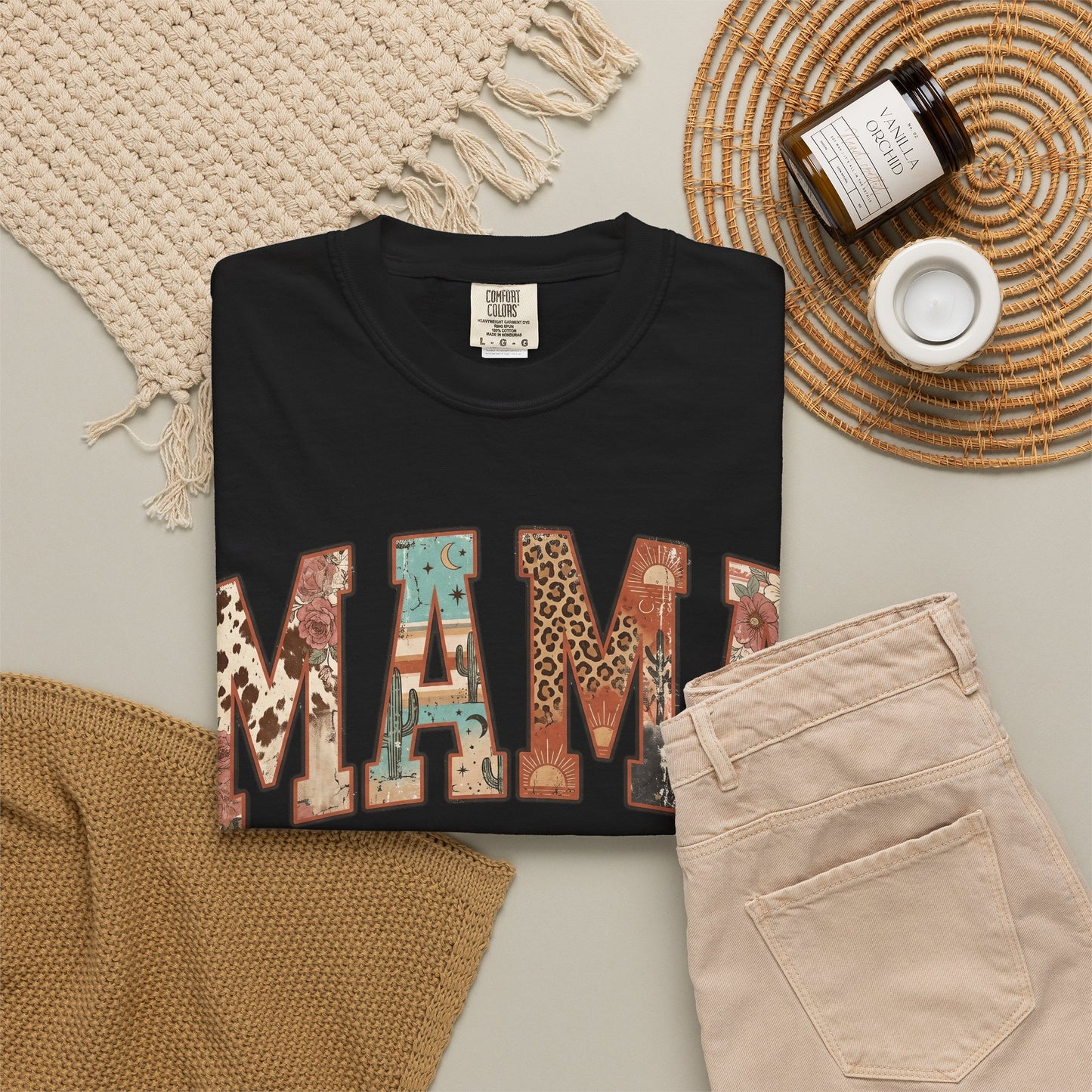 Mama Floral Patchwork T‑Shirt