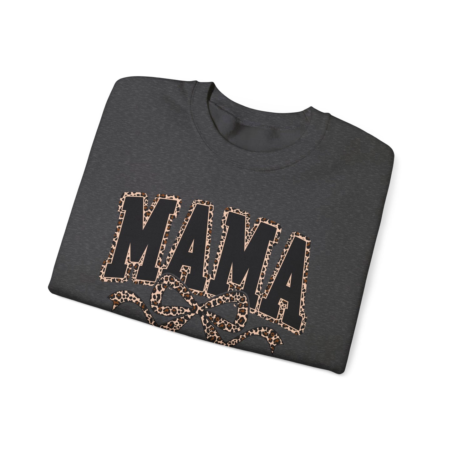 Mama Leopard Bow Sweatshirt