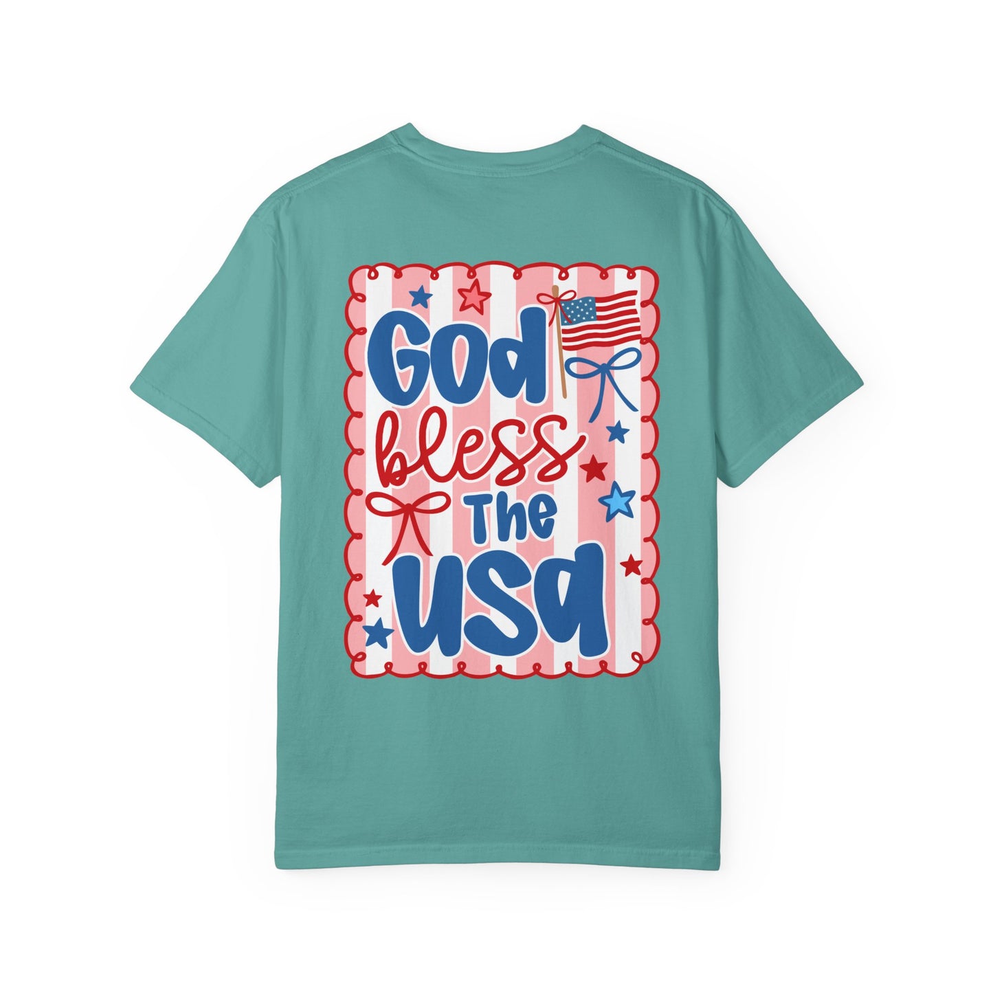 God Bless the USA" American Flag Tee