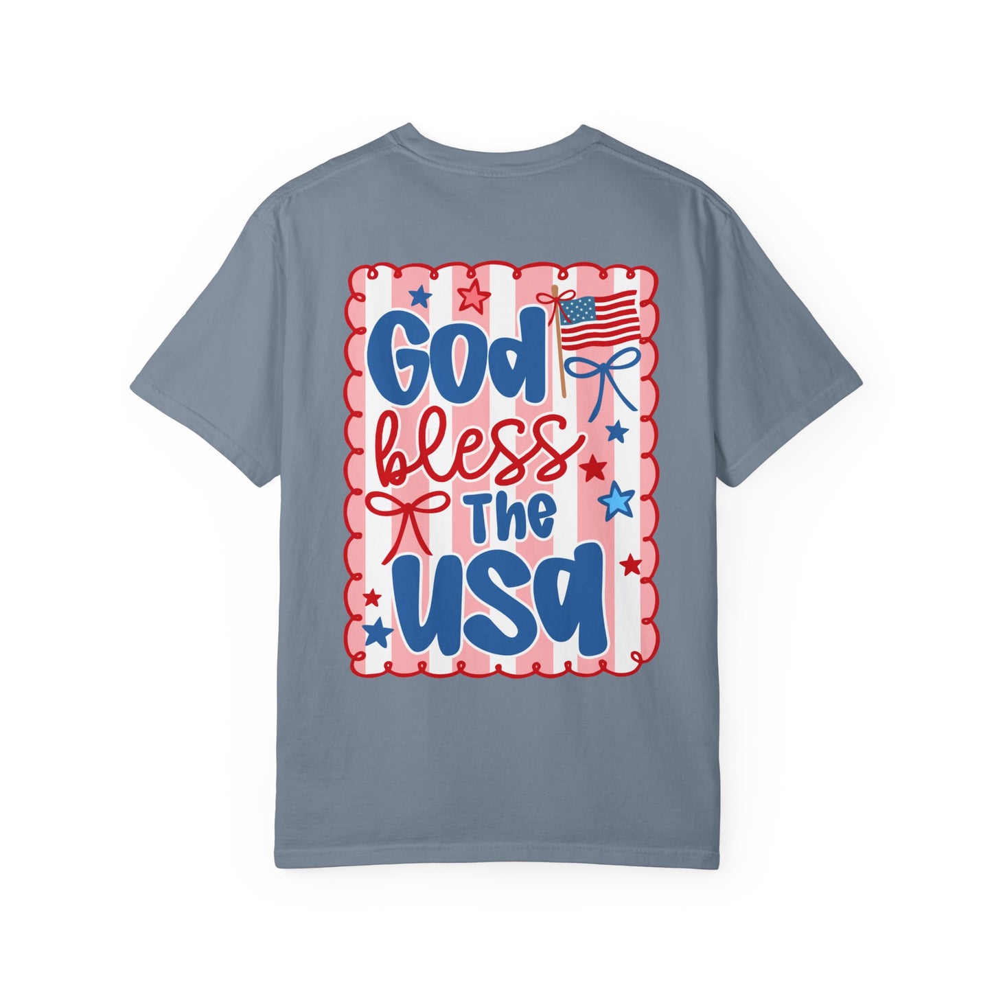 God Bless the USA" American Flag Tee