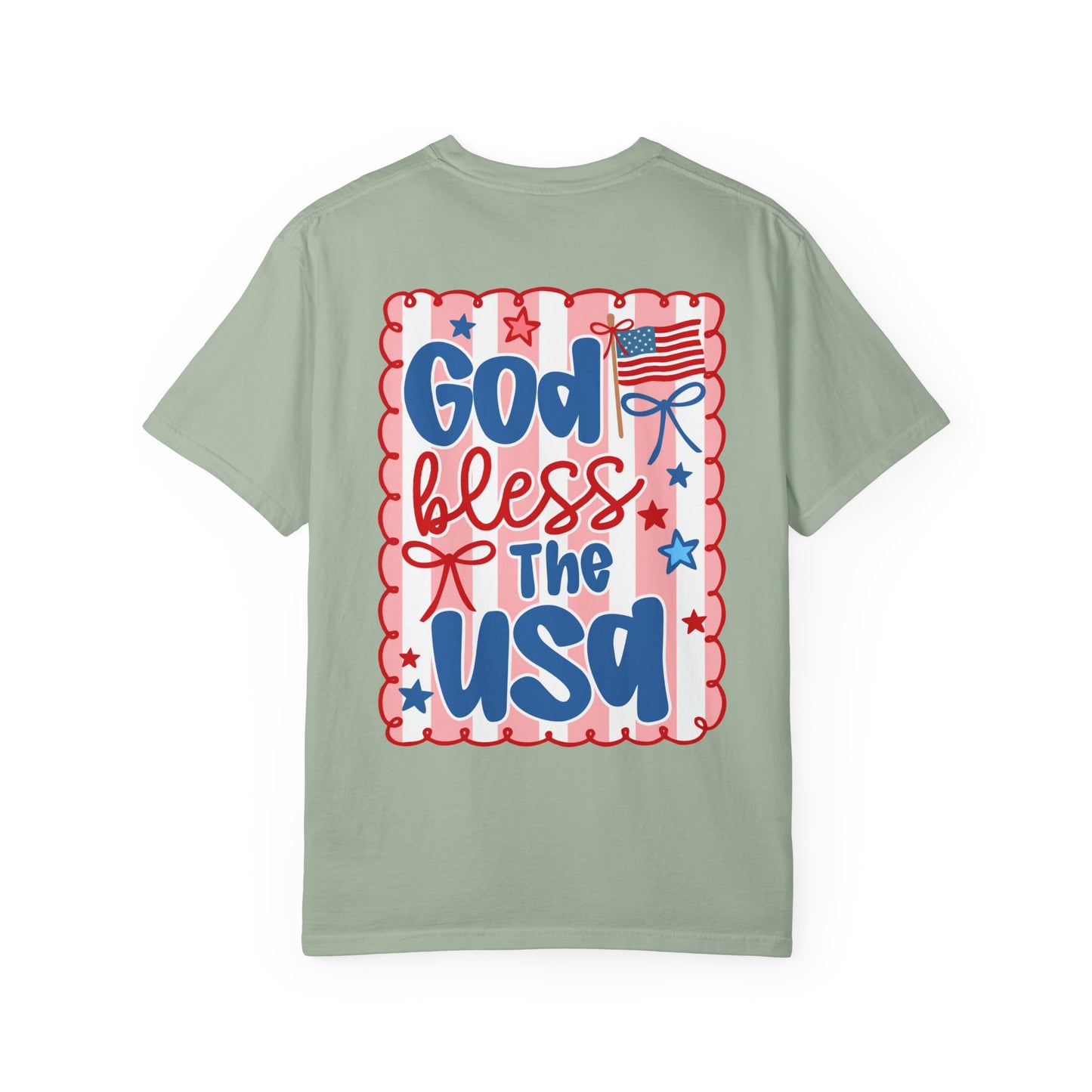 God Bless the USA" American Flag Tee