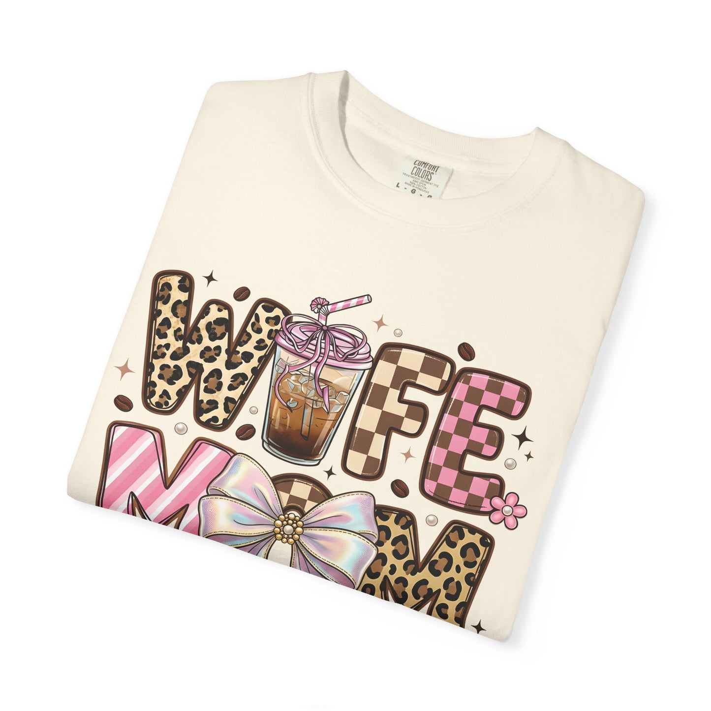 Wife Mom Boss Graphic T-Shirt — Chic Leopard, Floral & Coffee Mom Life Tee