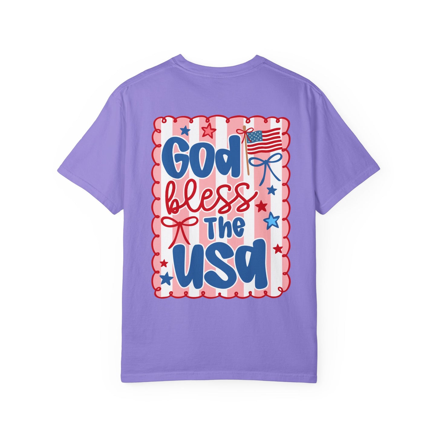 God Bless the USA" American Flag Tee