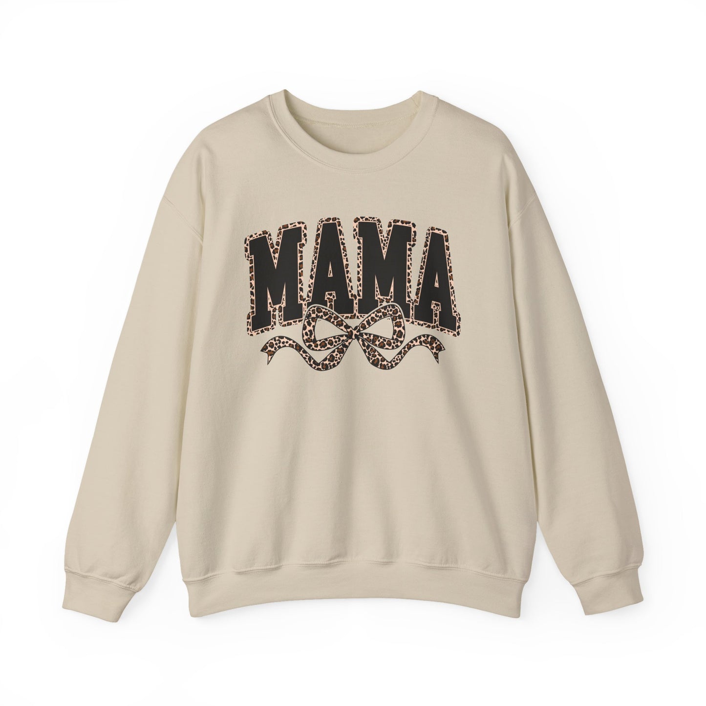 Mama Leopard Bow Sweatshirt