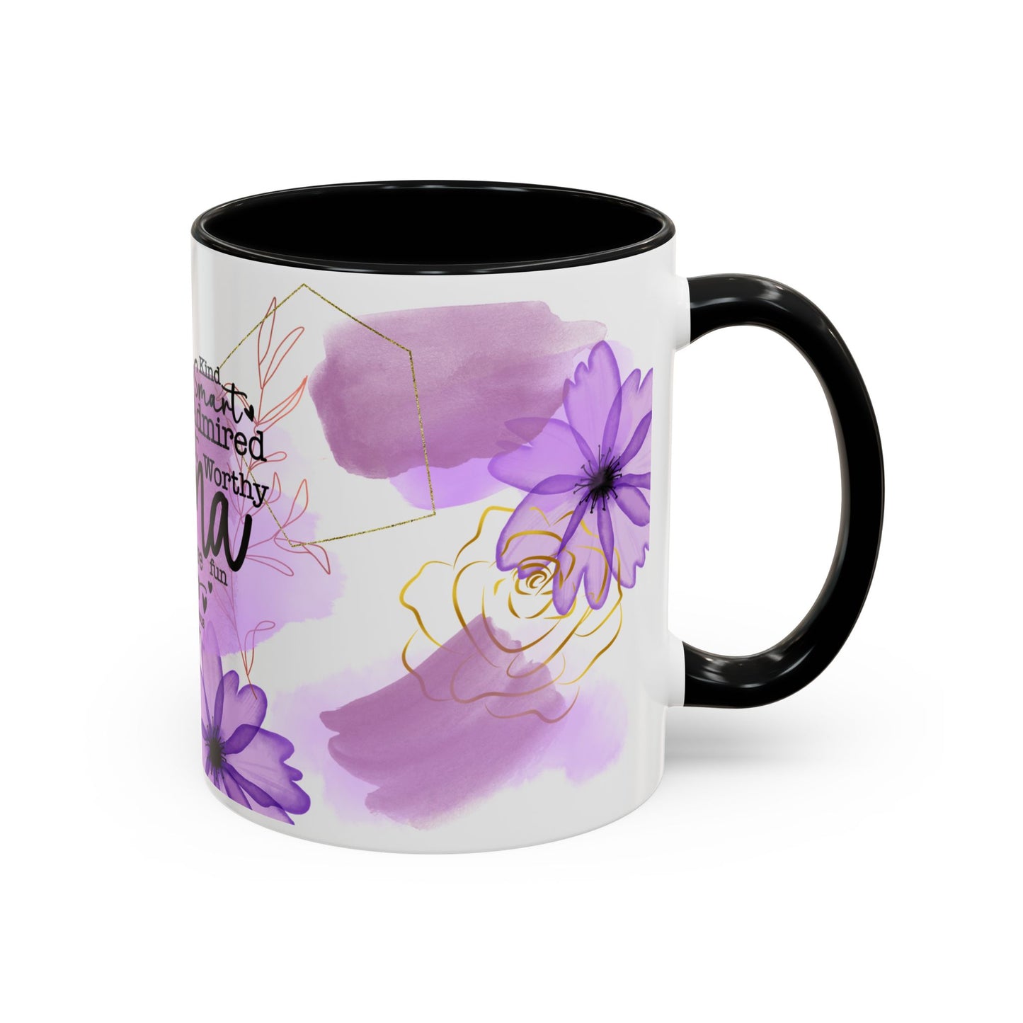 Mama Word Cloud Coffee Mug — Purple Floral Mother's Day Gift