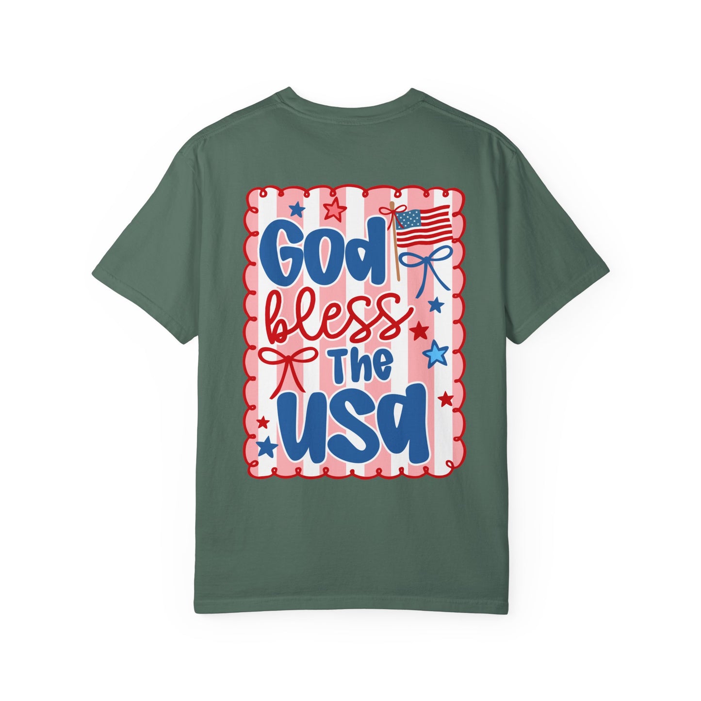 God Bless the USA" American Flag Tee