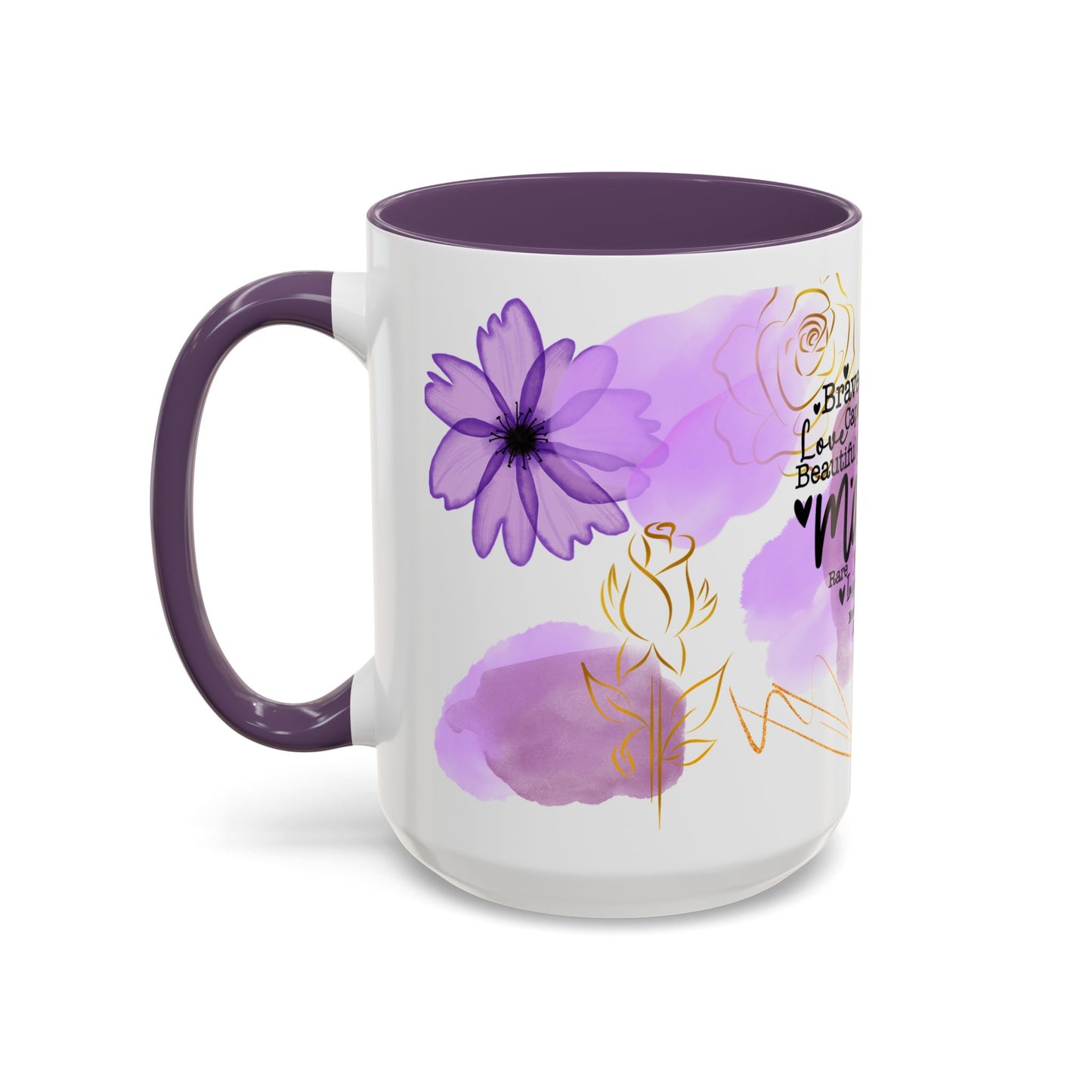 Mama Word Cloud Coffee Mug — Purple Floral Mother's Day Gift
