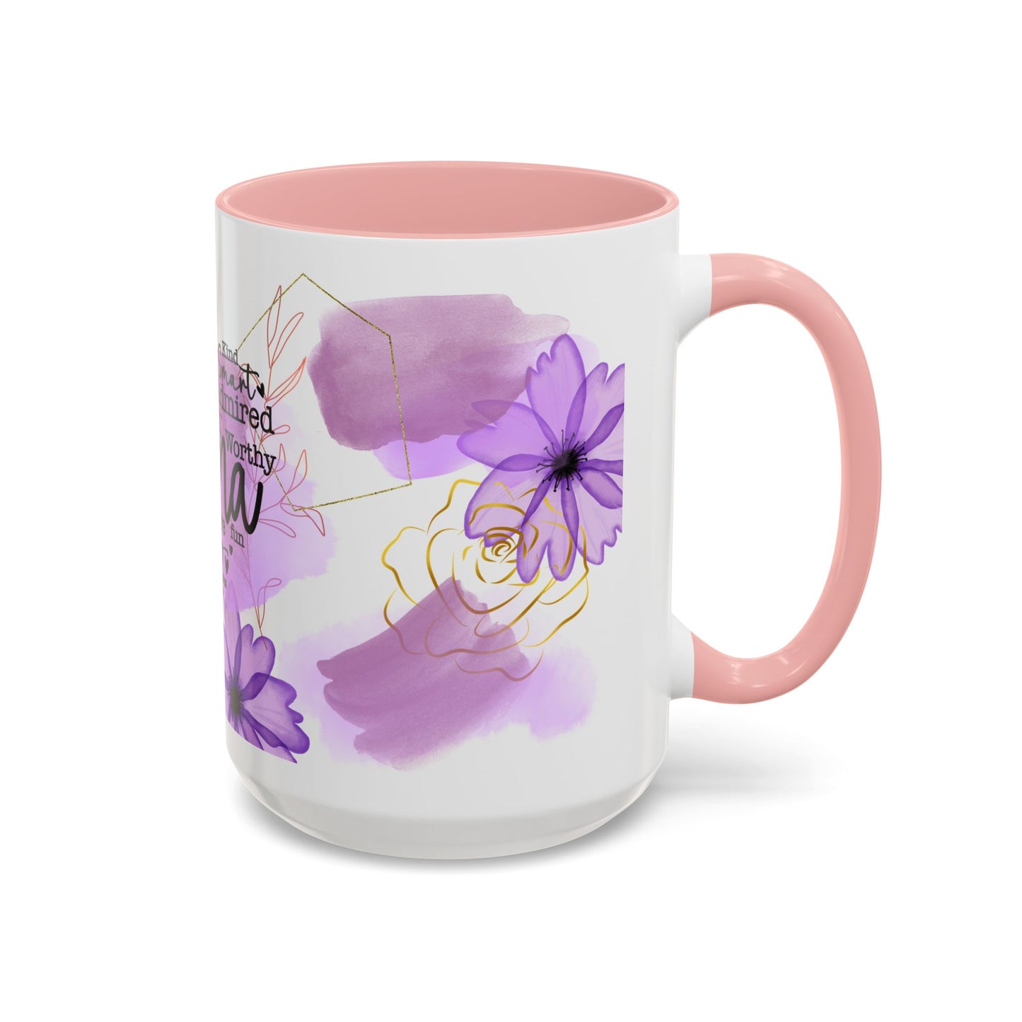 Mama Word Cloud Coffee Mug — Purple Floral Mother's Day Gift