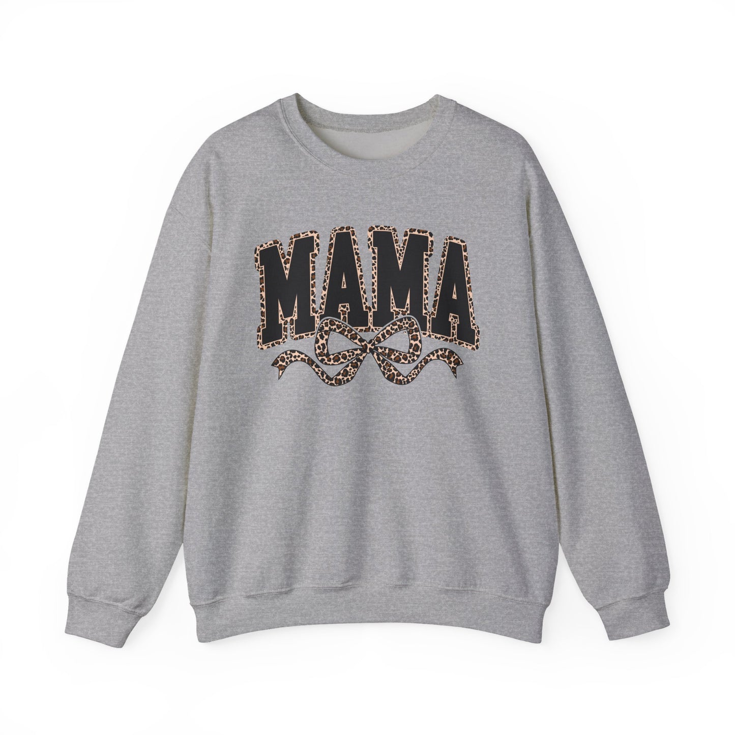 Mama Leopard Bow Sweatshirt