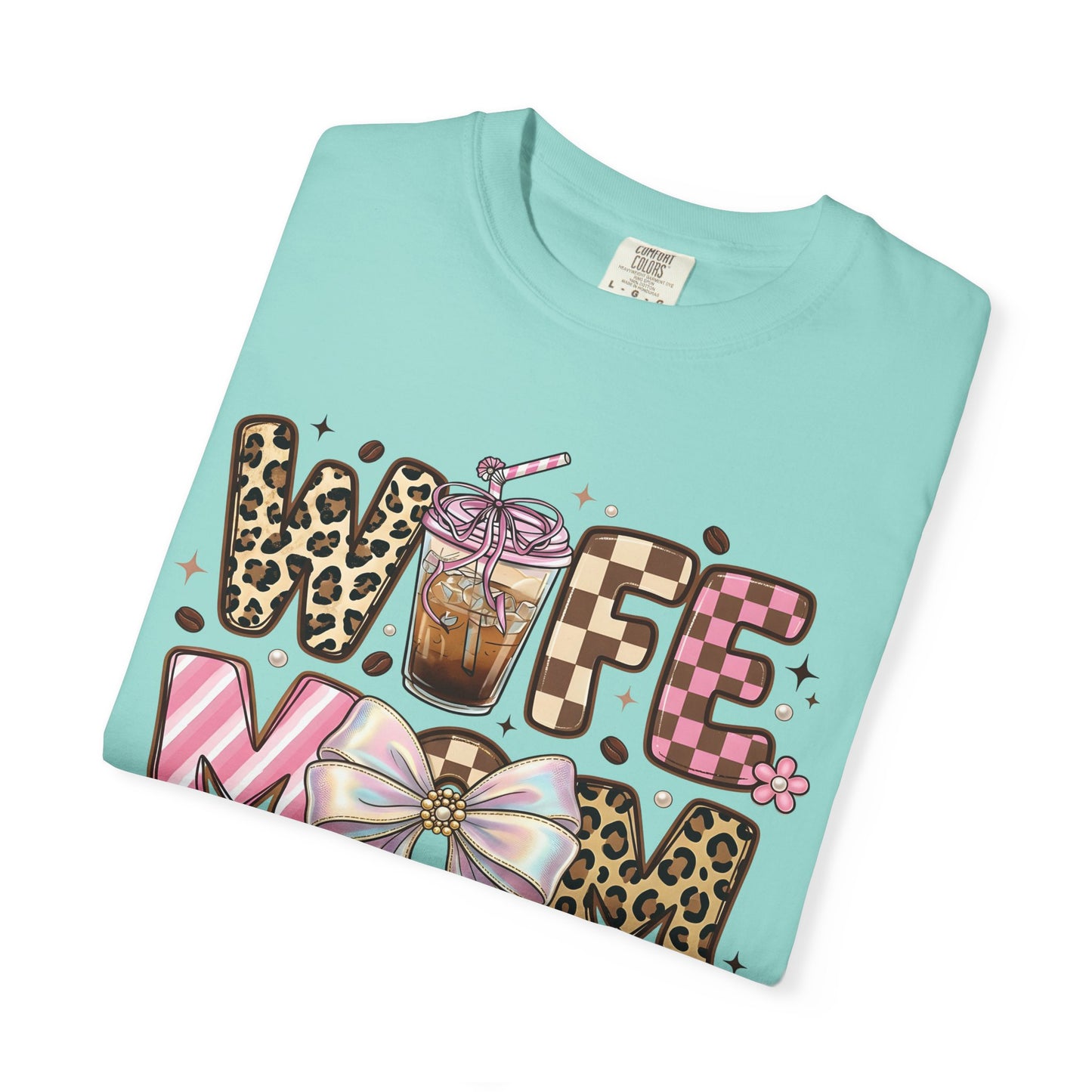 Wife Mom Boss Graphic T-Shirt — Chic Leopard, Floral & Coffee Mom Life Tee