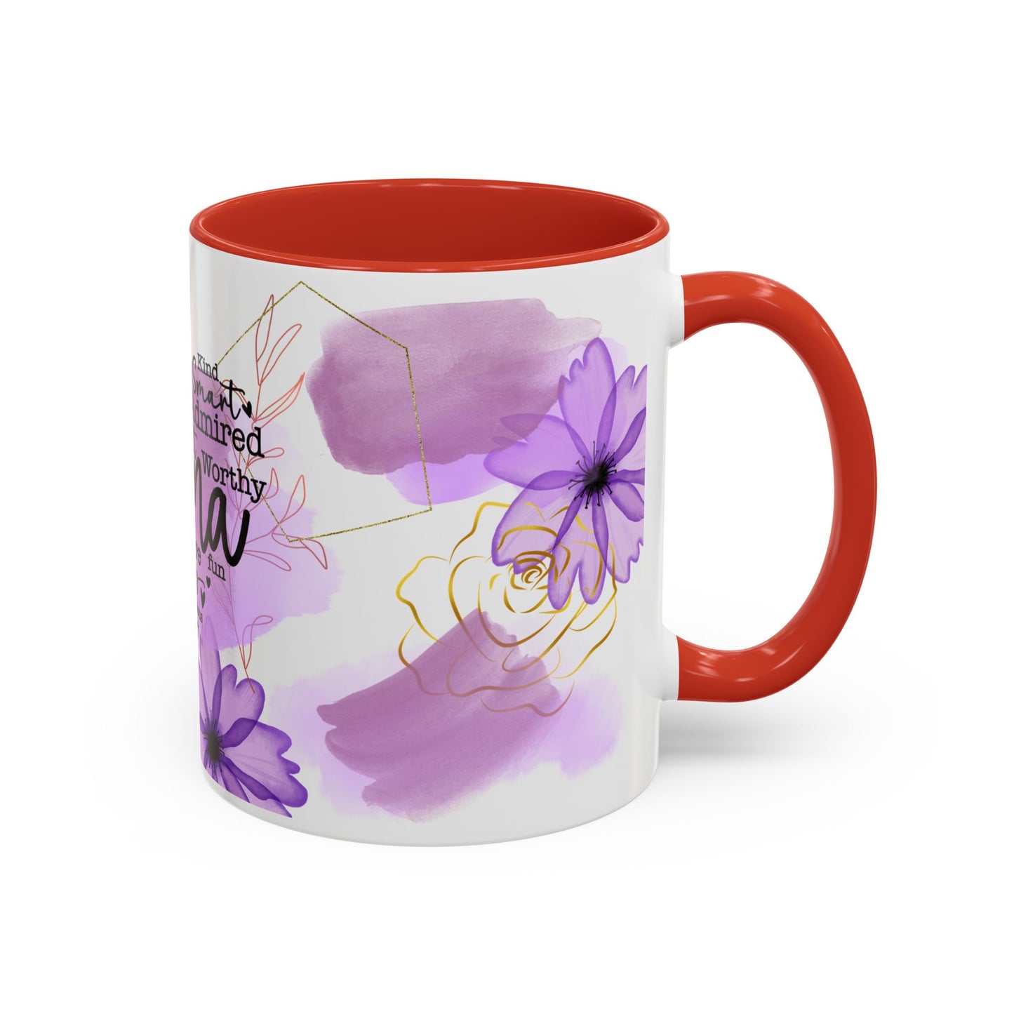 Mama Word Cloud Coffee Mug — Purple Floral Mother's Day Gift