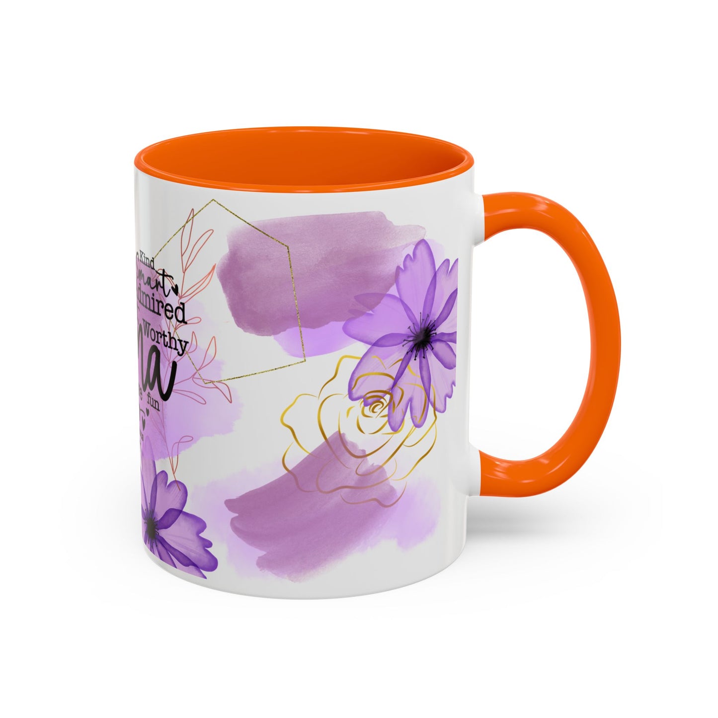 Mama Word Cloud Coffee Mug — Purple Floral Mother's Day Gift