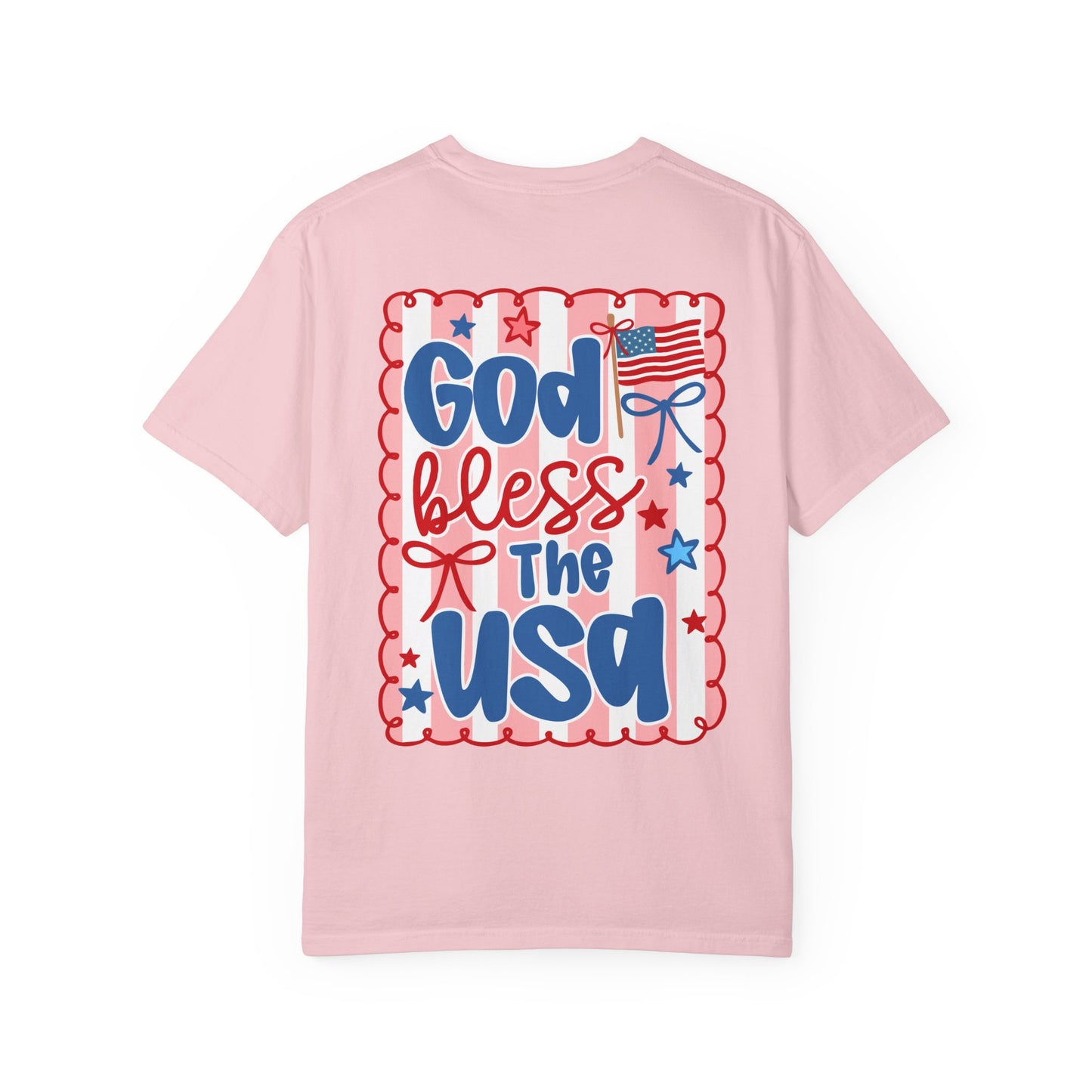 God Bless the USA" American Flag Tee