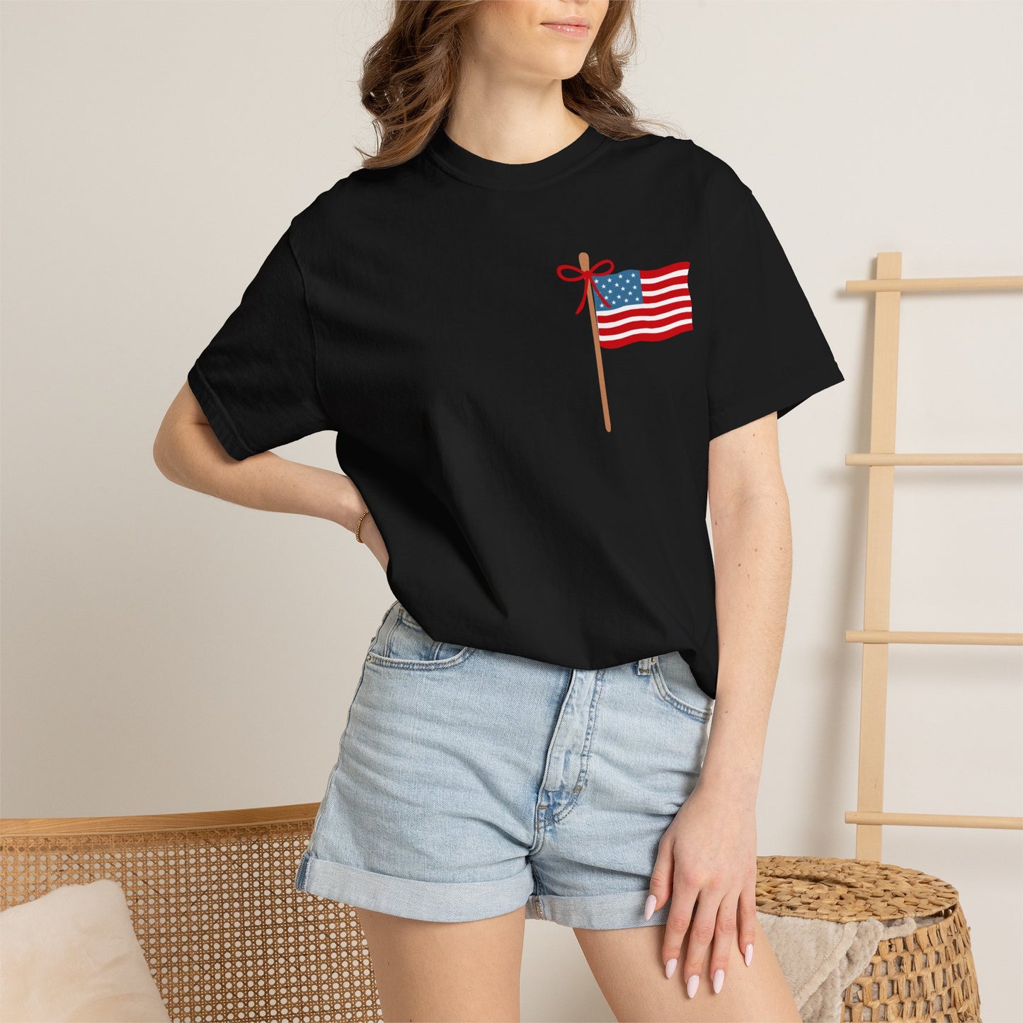 God Bless the USA" American Flag Tee