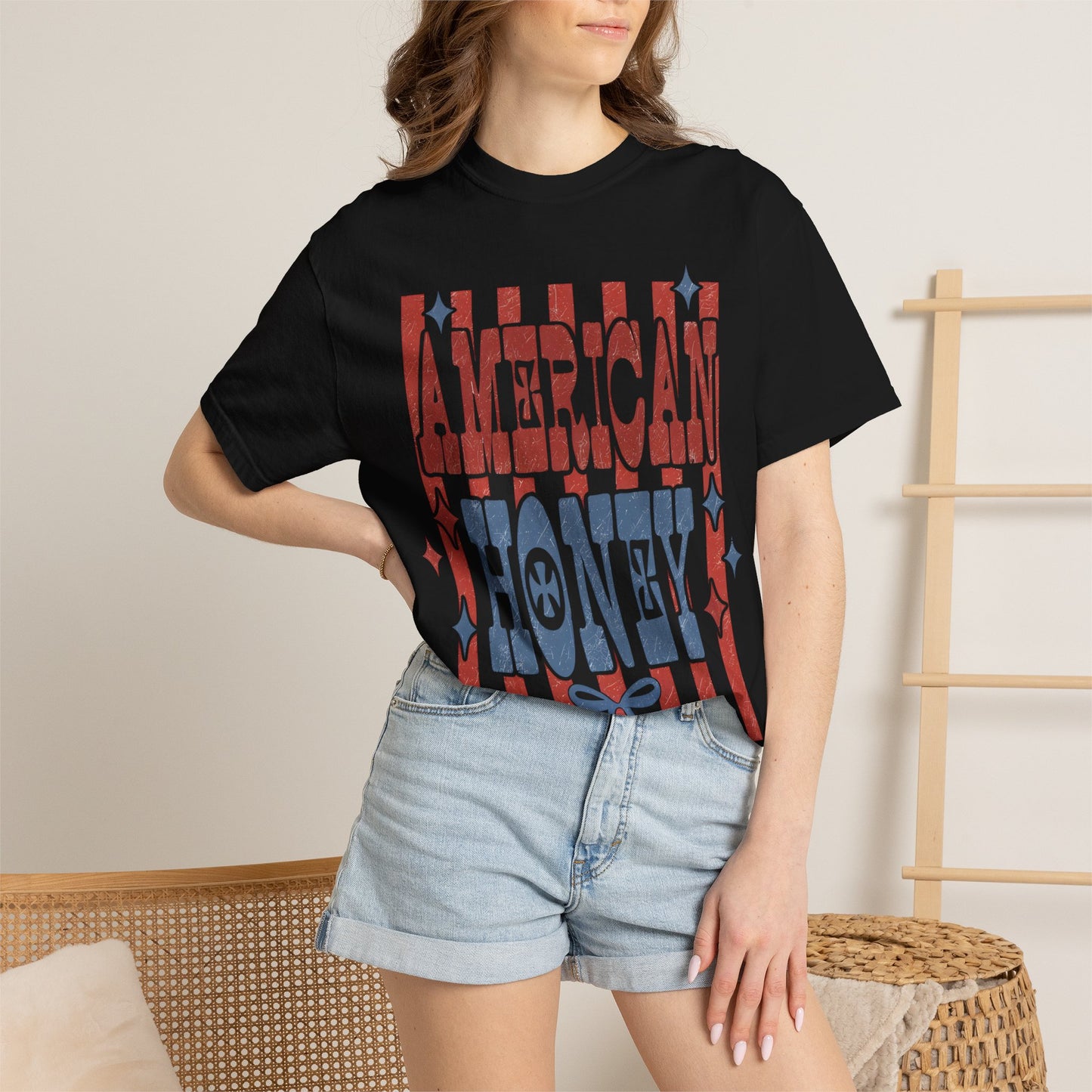 American Honey T-Shirt — Vintage Patriotic 4th of July Tee