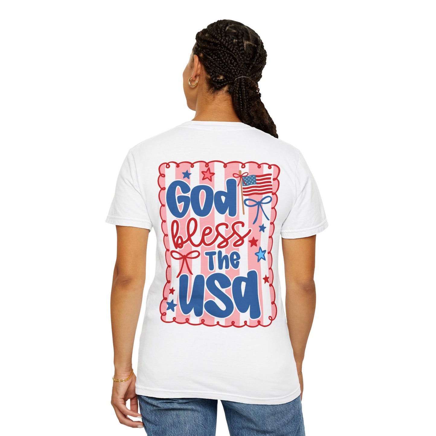 God Bless the USA" American Flag Tee