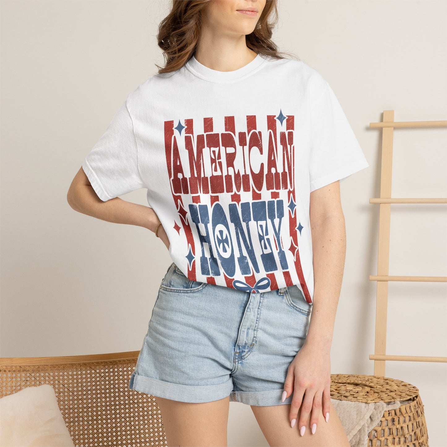 American Honey T-Shirt — Vintage Patriotic 4th of July Tee