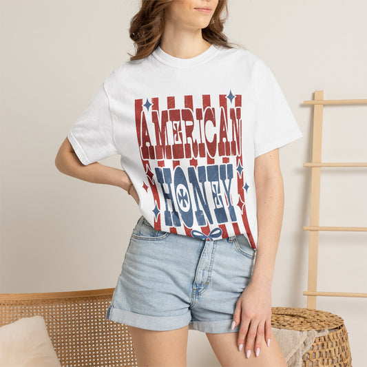 American Honey T-Shirt — Vintage Patriotic 4th of July Tee