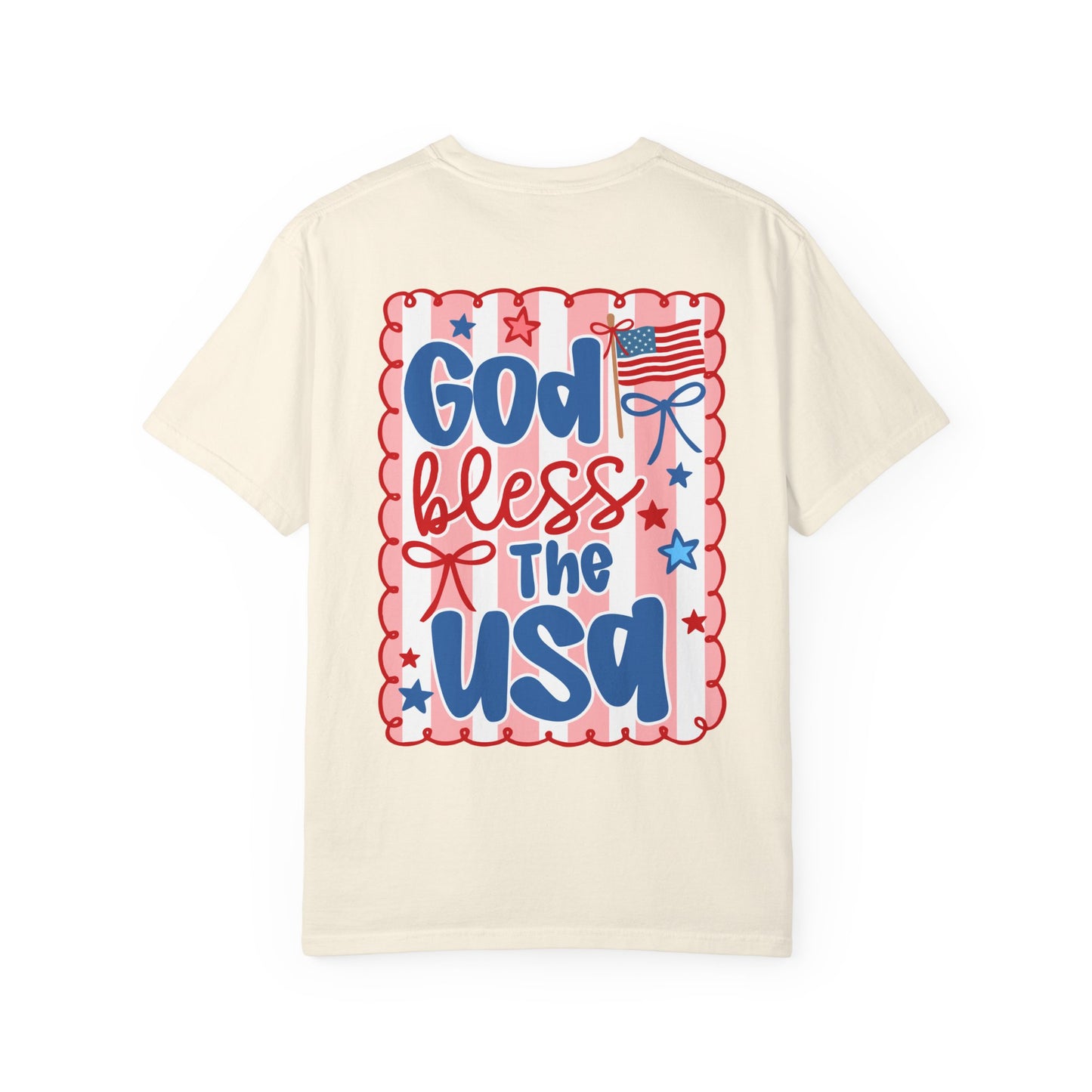 God Bless the USA" American Flag Tee