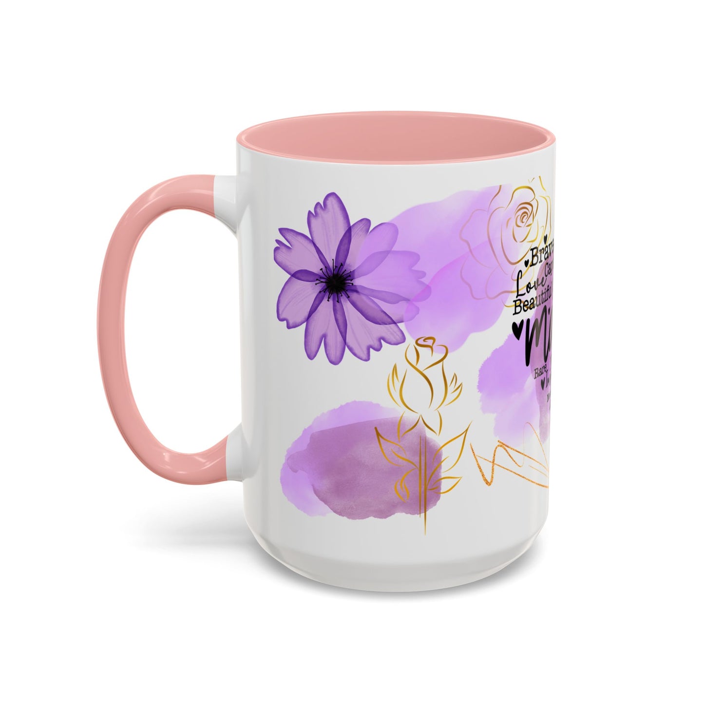 Mama Word Cloud Coffee Mug — Purple Floral Mother's Day Gift