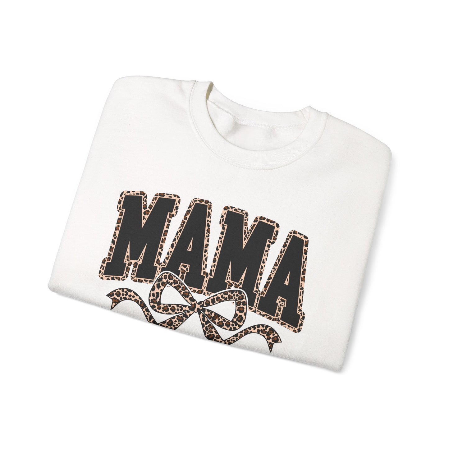Mama Leopard Bow Sweatshirt