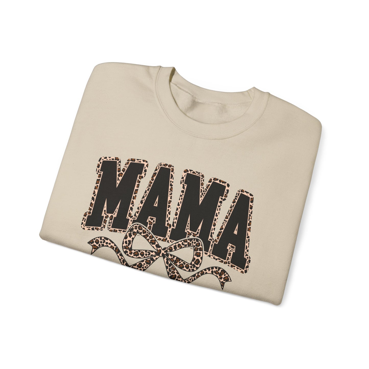 Mama Leopard Bow Sweatshirt