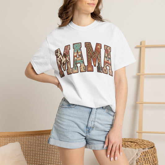 Mama Floral Patchwork T‑Shirt