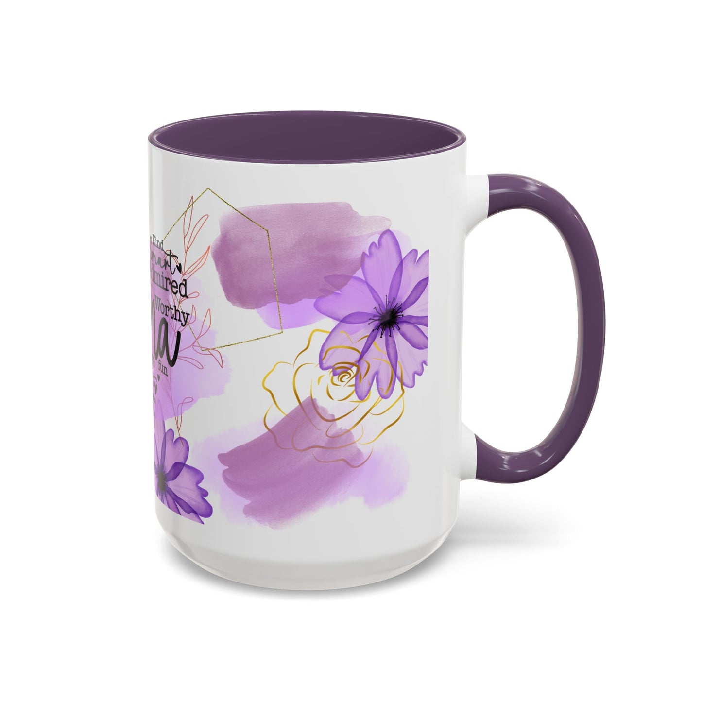 Mama Word Cloud Coffee Mug — Purple Floral Mother's Day Gift