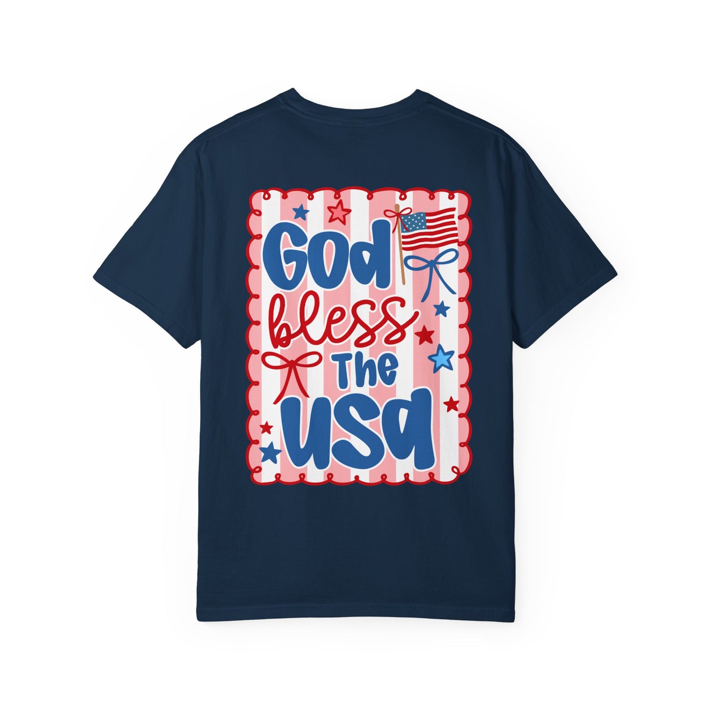 God Bless the USA" American Flag Tee
