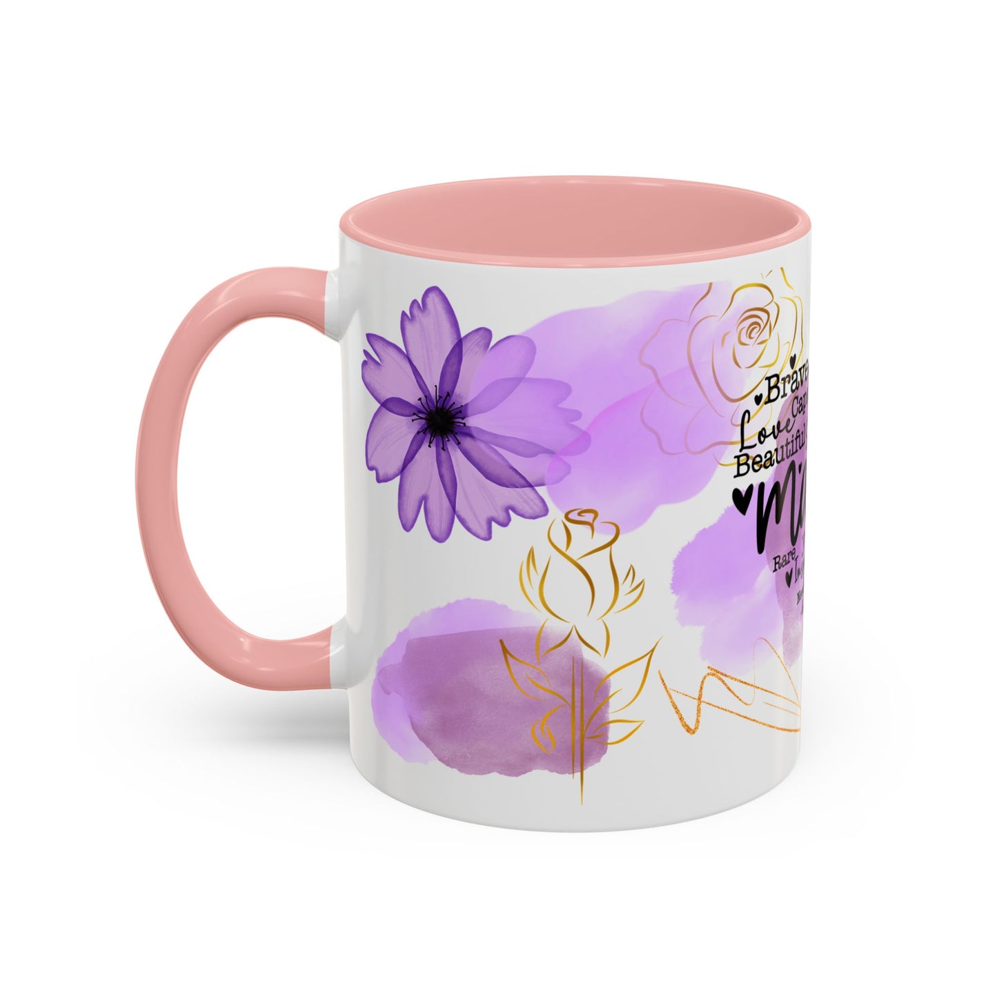 Mama Word-Heart Accent Coffee Mug