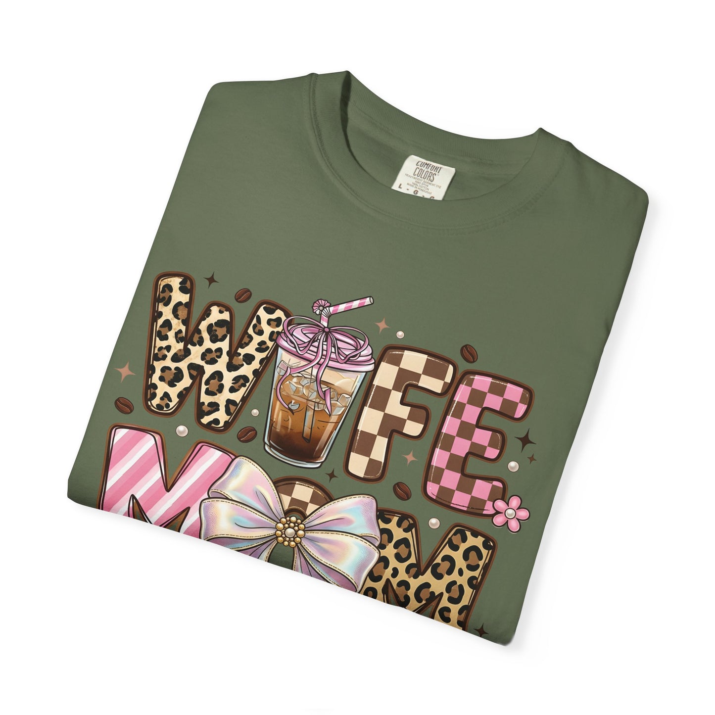 Wife Mom Boss Graphic T-Shirt — Chic Leopard, Floral & Coffee Mom Life Tee