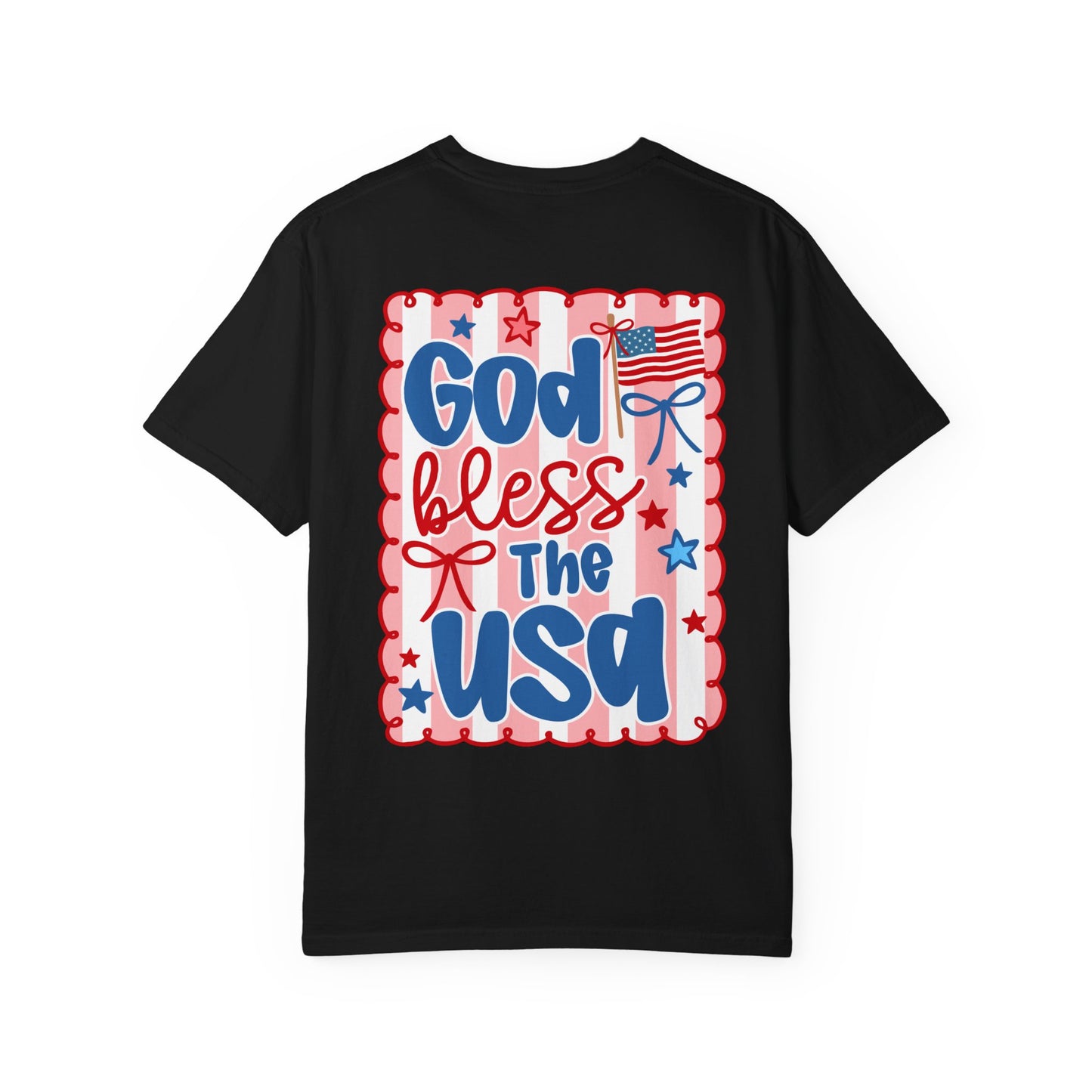 God Bless the USA" American Flag Tee