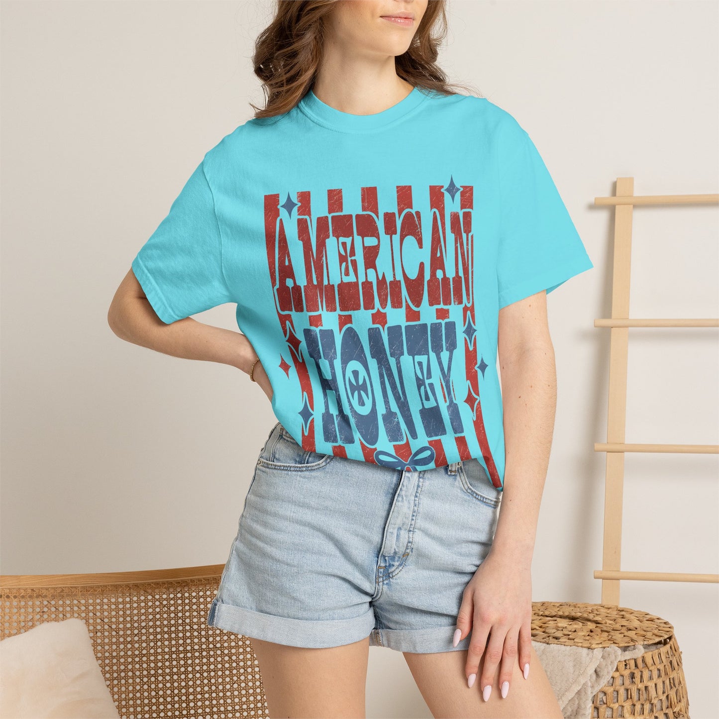 American Honey T-Shirt — Vintage Patriotic 4th of July Tee