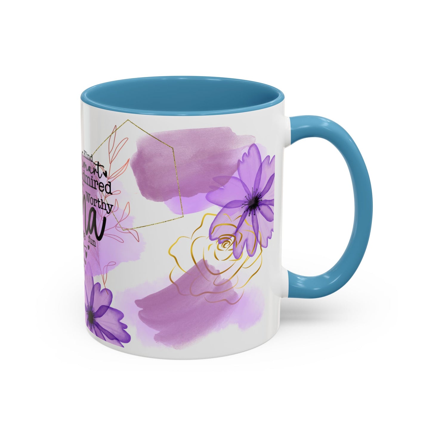 Mama Word Cloud Coffee Mug — Purple Floral Mother's Day Gift