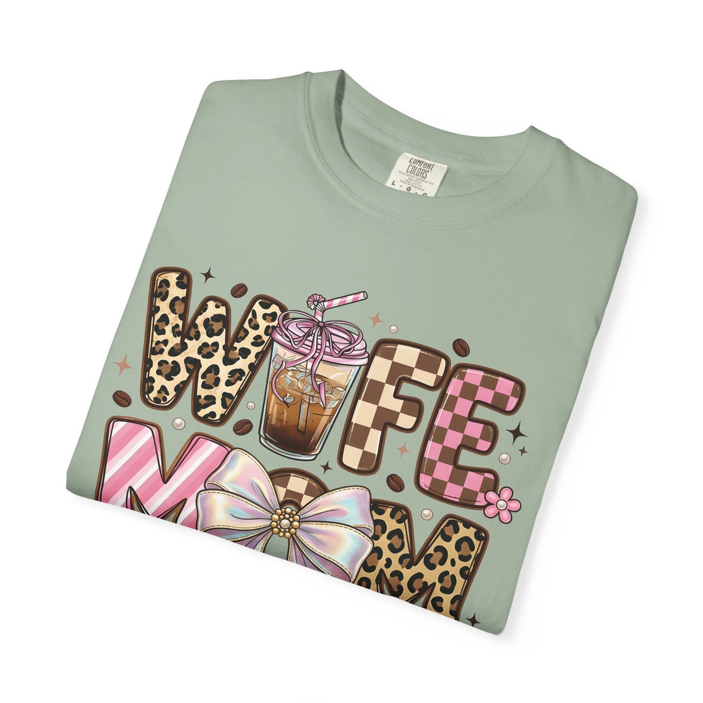 Wife Mom Boss Graphic T-Shirt — Chic Leopard, Floral & Coffee Mom Life Tee