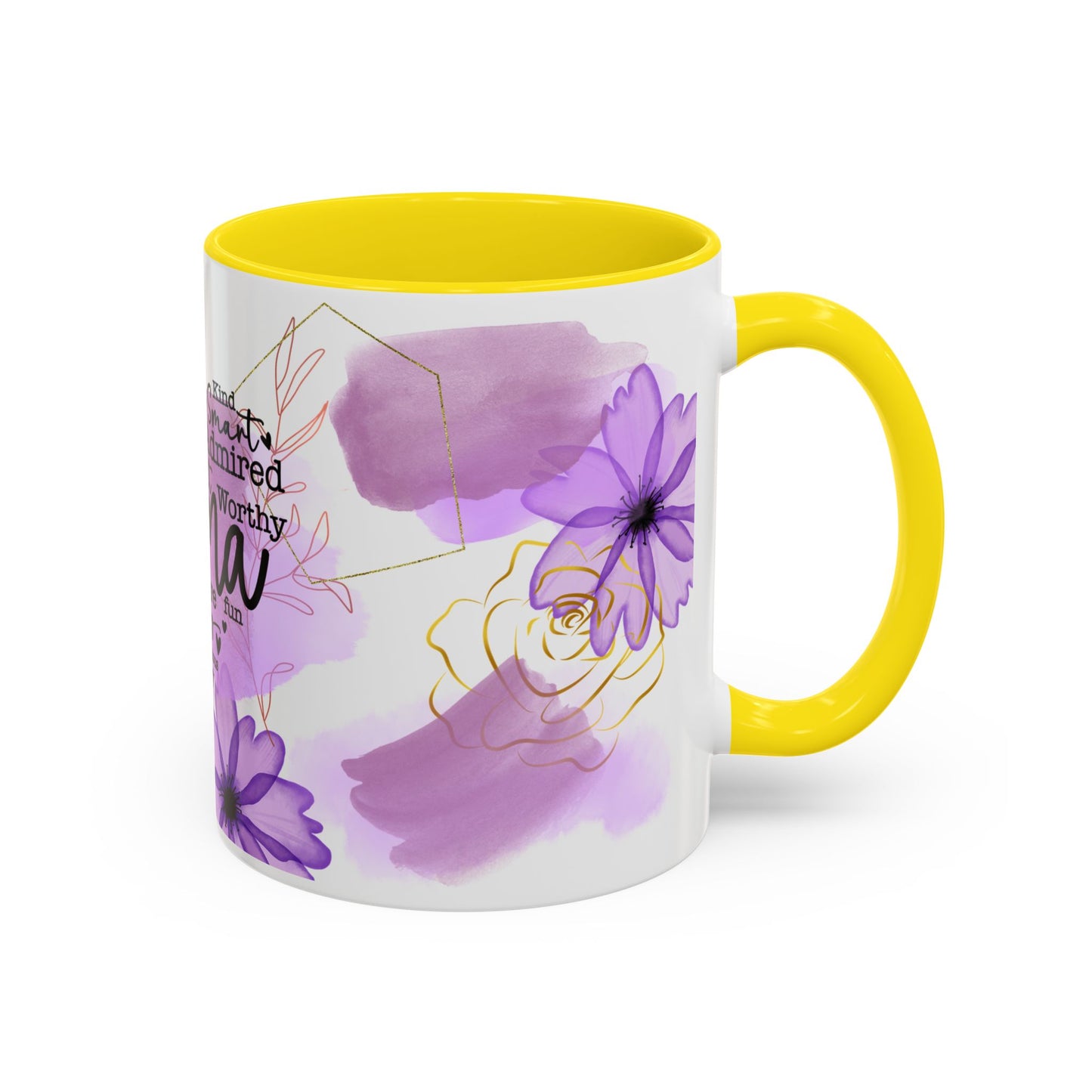 Mama Word Cloud Coffee Mug — Purple Floral Mother's Day Gift