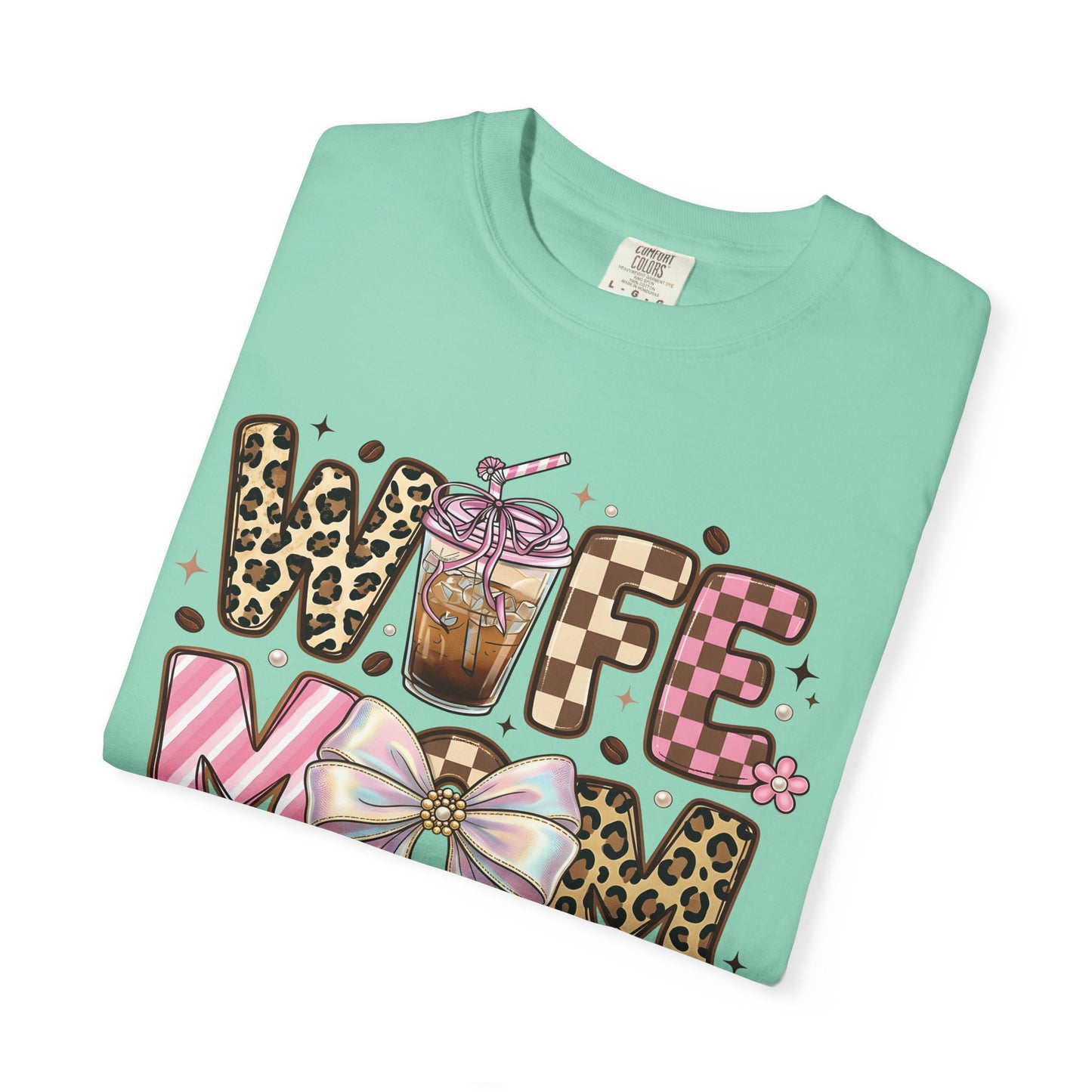 Wife Mom Boss Graphic T-Shirt — Chic Leopard, Floral & Coffee Mom Life Tee