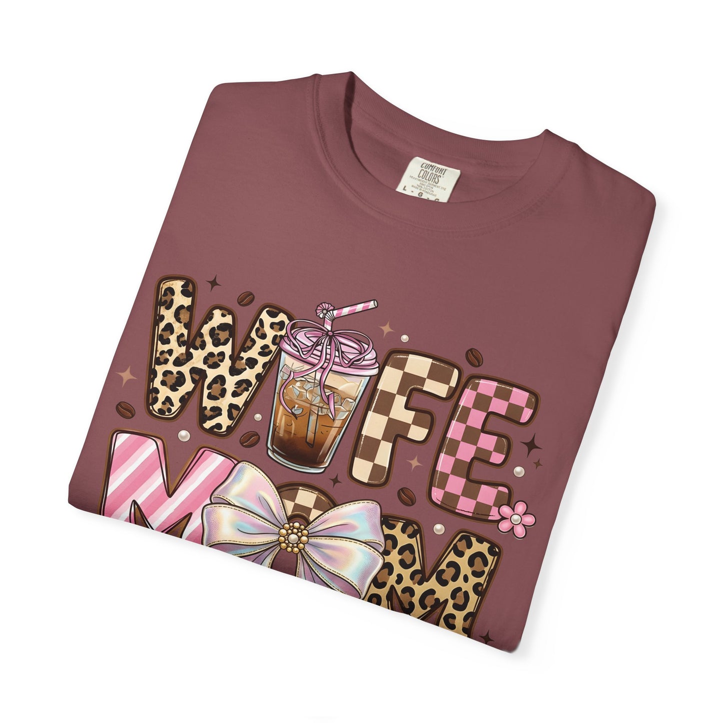 Wife Mom Boss Graphic T-Shirt — Chic Leopard, Floral & Coffee Mom Life Tee