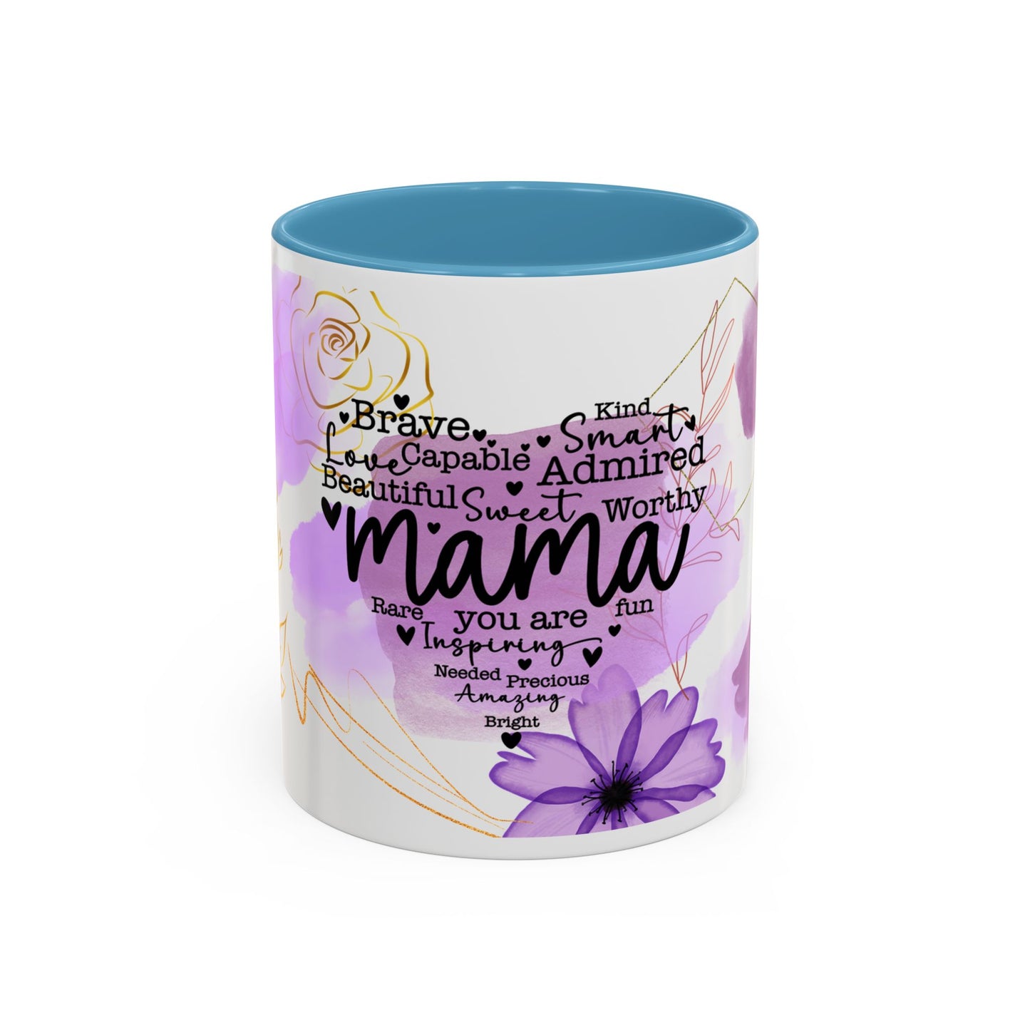 Mama Word-Heart Accent Coffee Mug