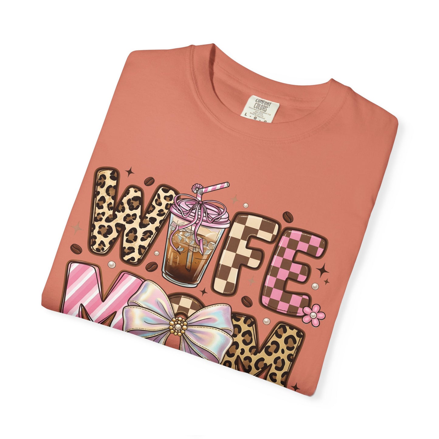 Wife Mom Boss Graphic T-Shirt — Chic Leopard, Floral & Coffee Mom Life Tee