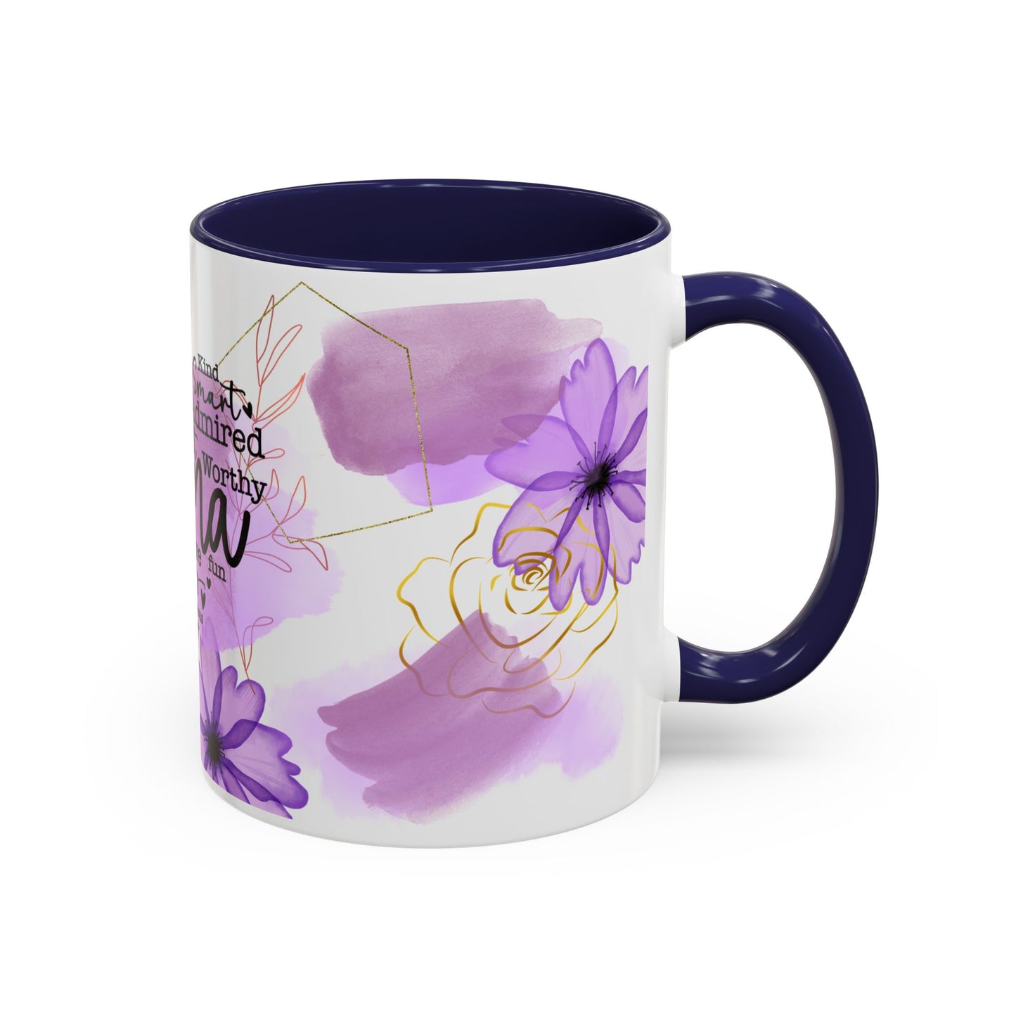 Mama Word Cloud Coffee Mug — Purple Floral Mother's Day Gift