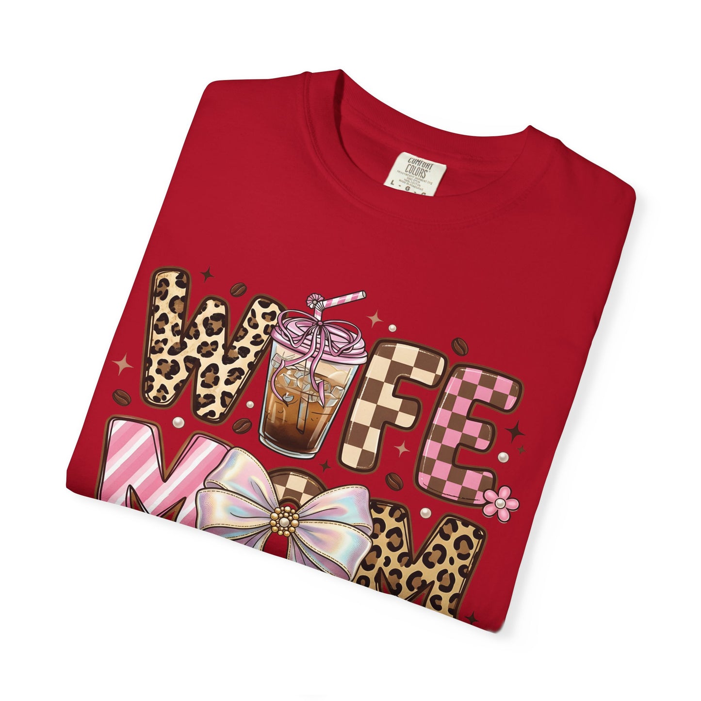 Wife Mom Boss Graphic T-Shirt — Chic Leopard, Floral & Coffee Mom Life Tee