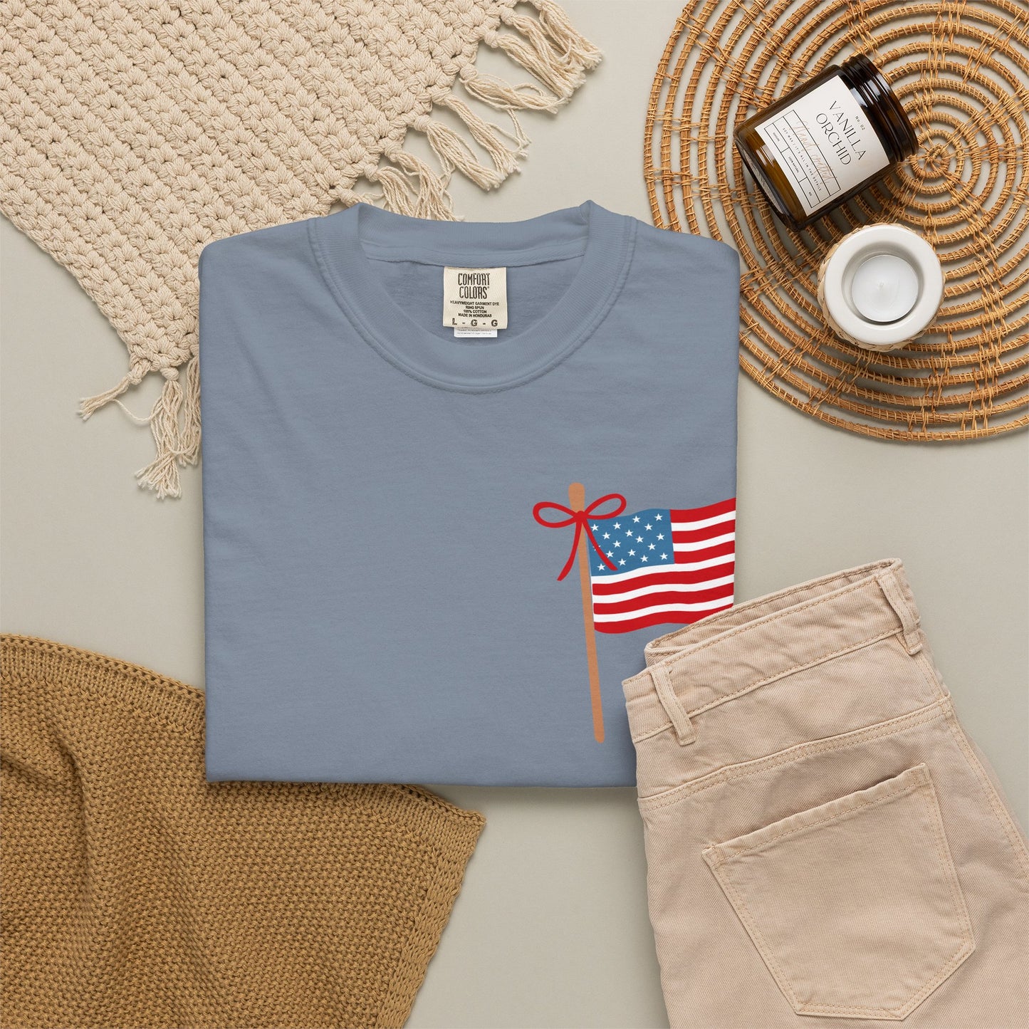God Bless the USA" American Flag Tee