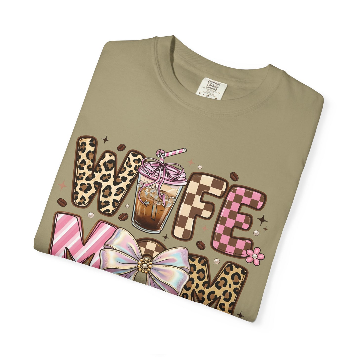 Wife Mom Boss Graphic T-Shirt — Chic Leopard, Floral & Coffee Mom Life Tee