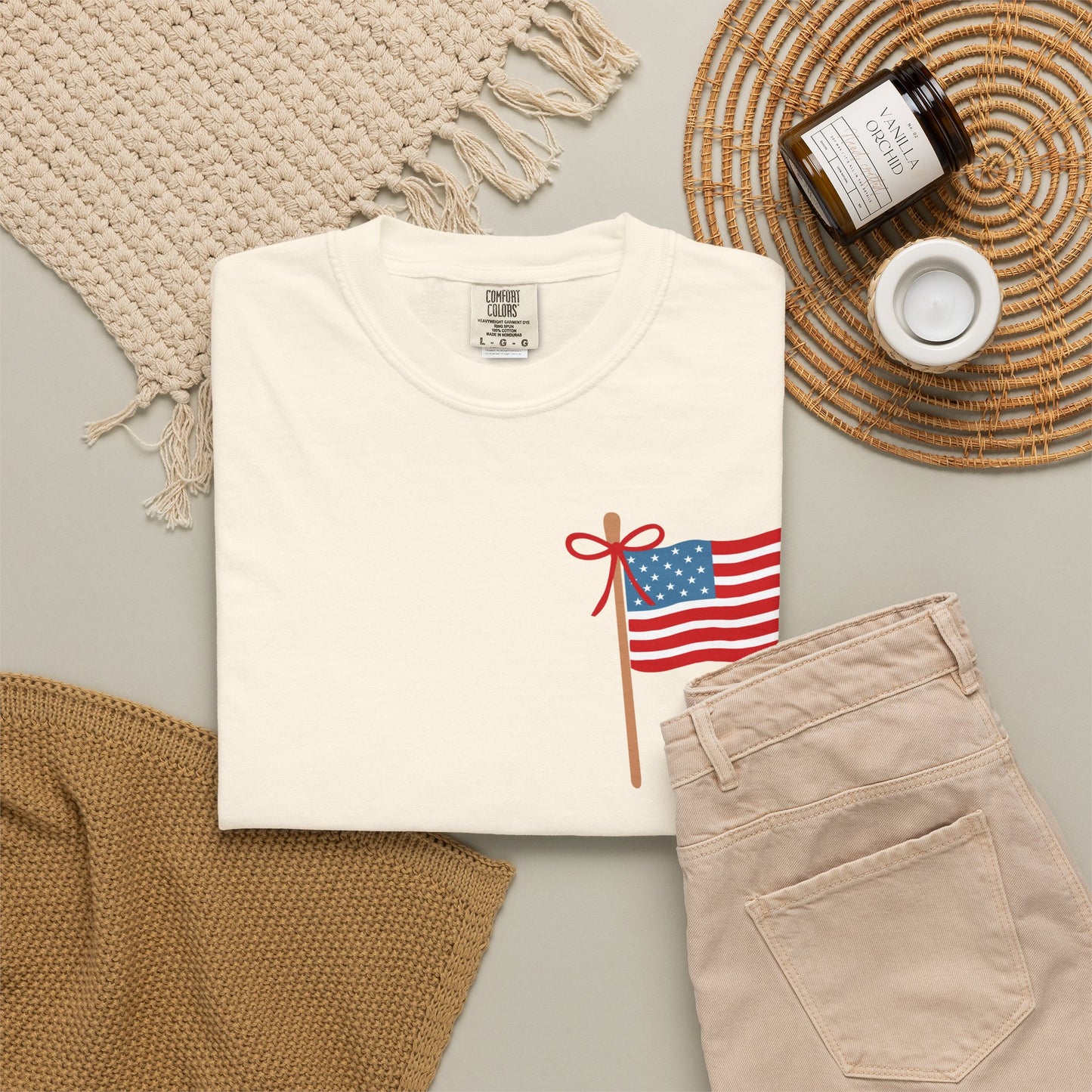 God Bless the USA" American Flag Tee