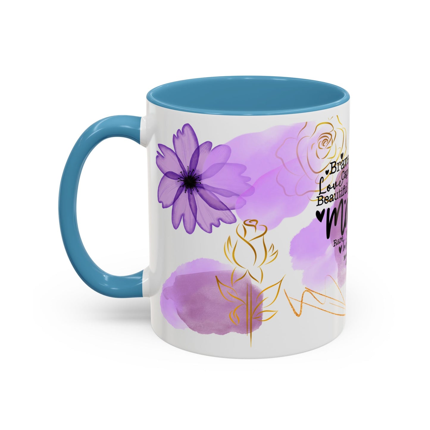Mama Word-Heart Accent Coffee Mug